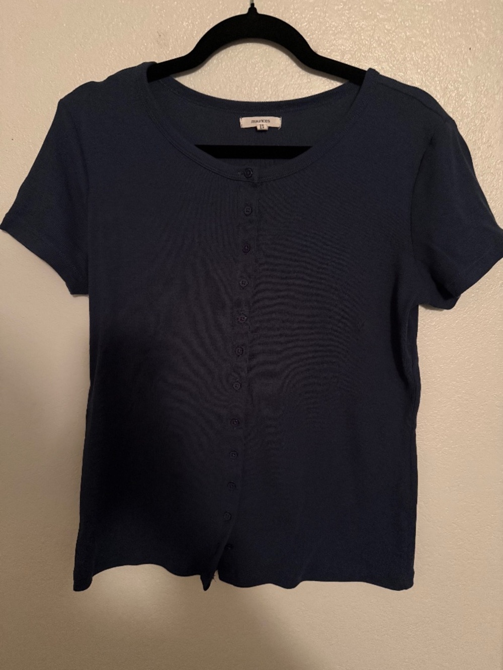 Ribbed button down tee
